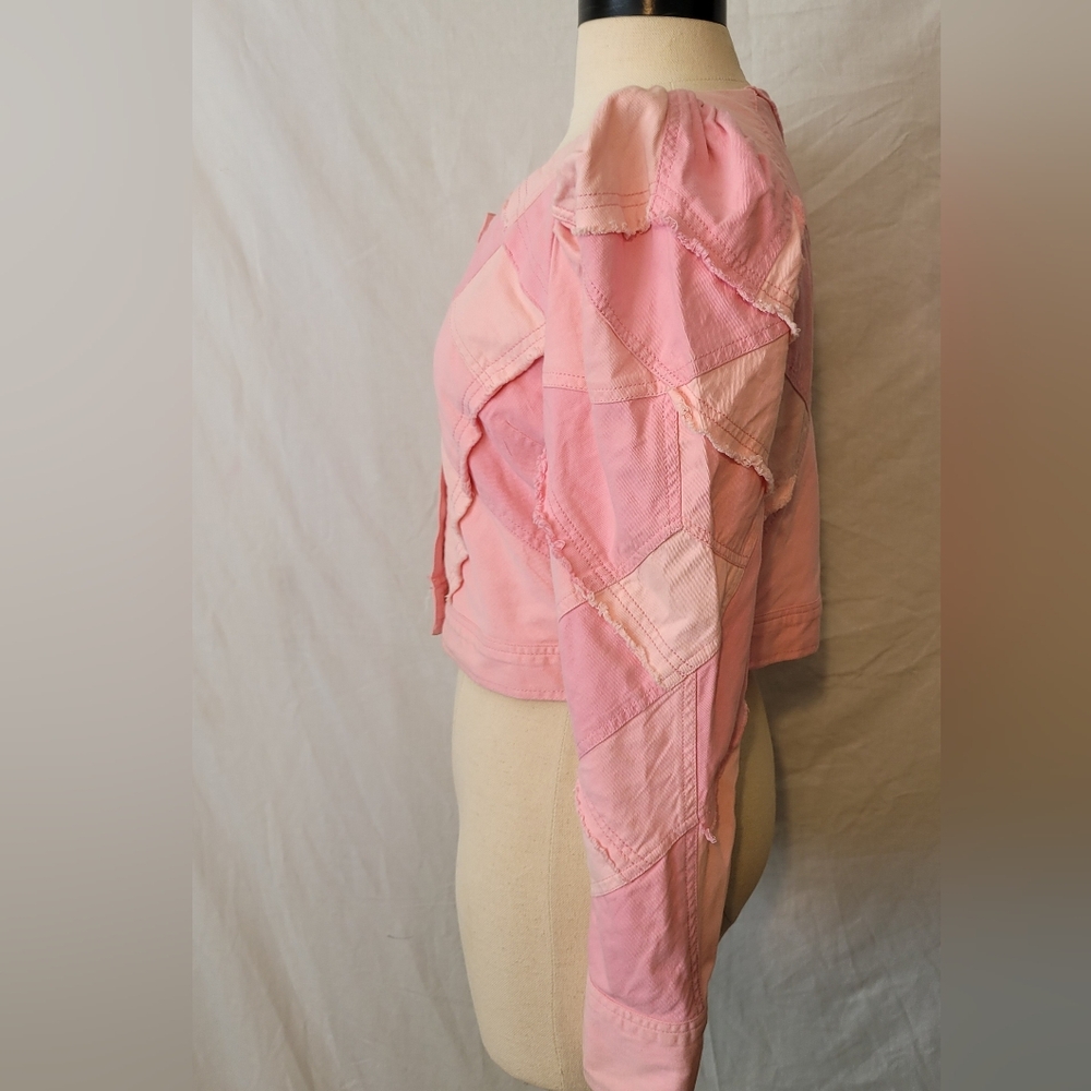 Loveshackfancy Eleora Patchwork Cropped Cotton Ja… - image 7